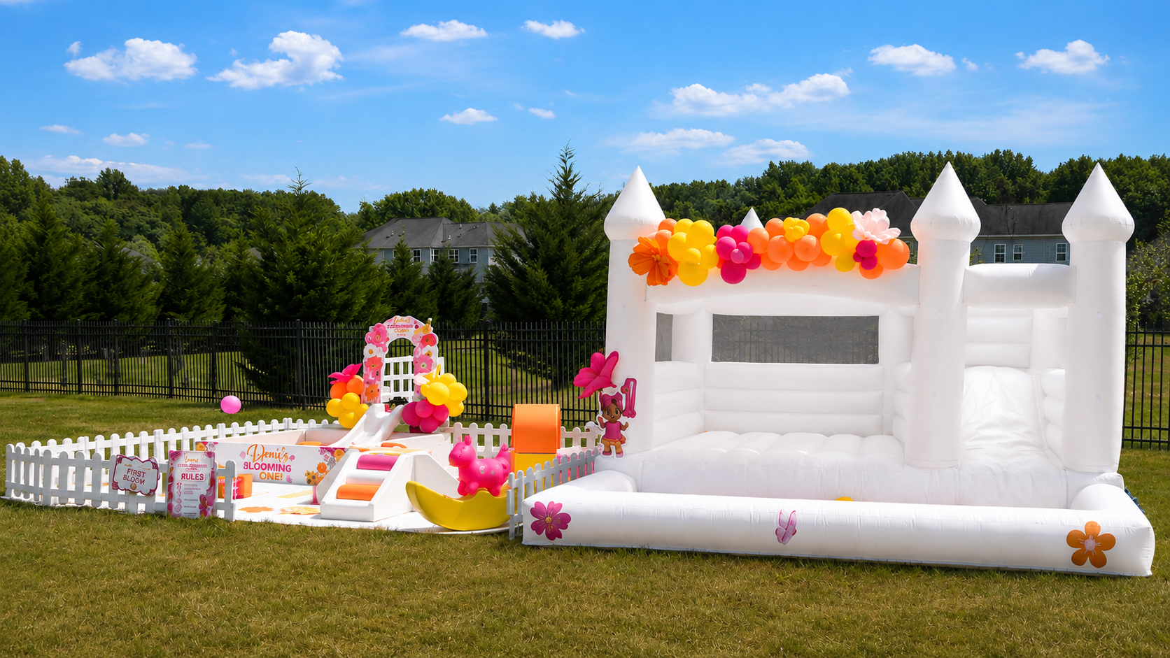 Luxury customized soft play setup with bounce house